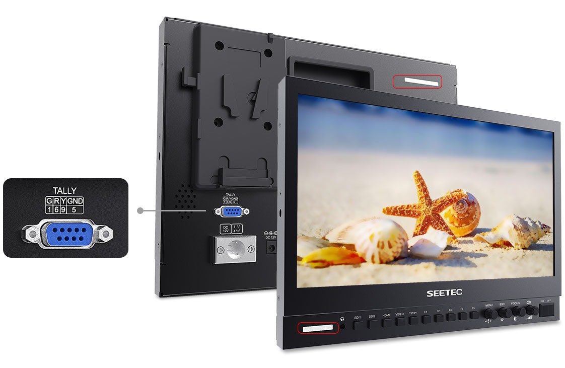 P133-9DSW 133 inch production monitor with tally light